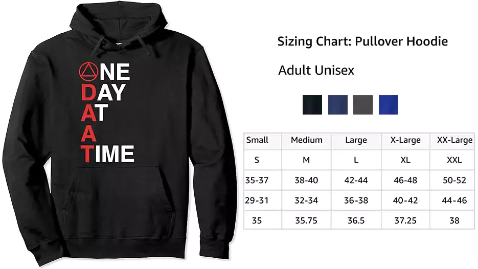 One Day At A Time Hoodie - Alcoholics Anonymous